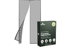 Nematek Magnetyczna moskitiera na drzwi balkonowe, ochrona przed owadami, zasłona z taśmą magnetyczną, bez wiercenia, 100 x 210 cm