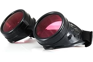 Lunettes de soudage style steampunk âge victorien – Pour gothique et cosplay – Avec piques et verres teintés Morefaz™ protection UV 400