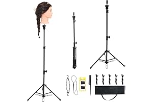 NEVERLAND BEAUTY & HEALTH Neverland Beauty Trépied pour perruque avec pédale réglable Noir 47 à 130 cm