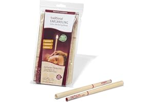 Biosun Lot de 10 bougies d'oreilles traditionnelles coniques en cire d'abeille avec filtre