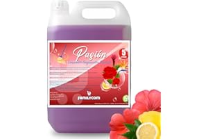 FAMILYCOM. Fregasuelos Concentrado. Fregasuelos Perfumado Duradero. PH Neutro. Aroma Aloe Marsella y Pasión. 5 Litros (Pasión)