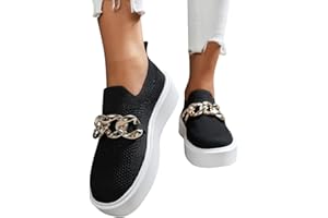 FULIDNGZG Baskets pour femme - Chaussures de sport élégantes - Légères et respirantes - Pour femme - Chaussures de marche basses plates pour la salle de sport en plein air