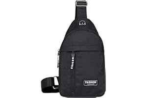 ZEZKT Sacoche Homme Bandouliere Grande Capacité Sac de Poitrine Homme et Femme Léger Étanche Sling Petit Sac à Dos pour Hommes Femmes pour Randonnée Voyager en Plein Air