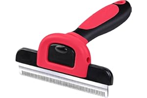 FurGroom Deshedding Tool for Dogs and Cats - Reduces Shedding by Up to 95% in Less Than 10 Minutes - Professional Grooming Brush for All Hair Types - Ergonomic Design and Skin Massage Needles.