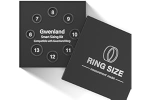 Gwenland Kit di Misura per Smart Ring – Misura Prima di Acquistare, Classificazione Unica Delle per Anello Smart,Taglie da 6 a 13, Trova la Misura Perfetta dell'Anello Intelligente
