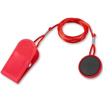 Gosknor 2 Clés Sécurité Magnétiques Tapis Course – 4,2x1,2cm, Ovale Plat, Rouge