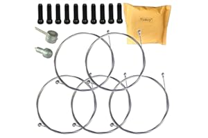 Yuauy 5 pcs 2m Long Universal Bicycle Bike Replaceable Brake Inner Wire Cable For Moutain Bike Road Bike MTB + 10 PCs Black Alloy Cable Cap End Tip Crimp