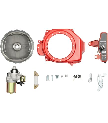 Kit de construction de démarrage électrique, boîtier de démarrage, bobine de charge de volant d'inertie, boîte de commutation, boulons, convient pour GX140, GX160, GX200, 168F, 170F, moteur à essence 13 Kit de construction de démarrage électrique, boîtier de démarrage, bobine de charge de volant d'inertie, boîte de commutation, boulons, convient pour GX140, GX160, GX200, 168F, 170F, moteur à essence 13