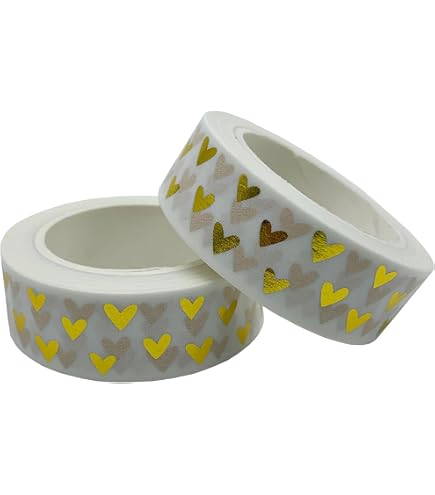 INNSPIRO Nastro masking tape Washi cuore rosa 15 mm x 10 m. Serie floreale