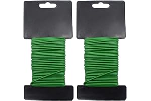 TAASMOOG 2 x 10m Gartendraht, Blumendraht Bindedraht Pflanzendraht für den Garten Bündeln von Pflanzen (Grün, 2,5 mm)