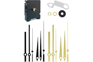 DEEWISH Mouvement d’horloge murale radio-piloté DCF77, kit de réparation DIY silencieux avec 4 paires d’aiguilles – moteur précis et fiable – 72 x 56 x 19 mm