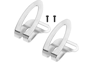 EMSea 2Pcs Cordless Drill Belt Hook Clips with Screws 372229 331277 Compatible with Hitachi 18V Cordless Drill Power Tool Waist Buckle Silver