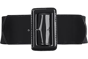 Hanna Nikole Ceinture pour femme avec boucle large Ceinture rétro stretch Cinch