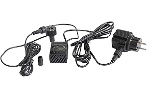 Arnusa Zimmerbrunnenpumpe 250 l/h 2.2W mit LED-Beleuchtung Warm-Weiß Springbrunnenpumpe Wasserspiel