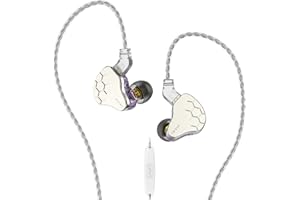 KINBOOFI KBEAR Lark In-Ear-Kopfhörer mit MEMS-HD-Mikrofon, 1BA+1DD HiFi-In-Ear-Ohrhörer Zwei Treibern, kabelgebundene Kopfhörer, Stereo-Sound IEM für Musiker (Violett, mit Mikrofon)