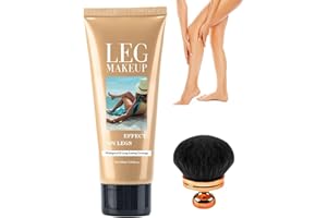 ‎LUCKNEST Wasserfest Bein-Make-up ohne Übertragung mit Extra großer Körper Make-up-Pinsel, Tattoo Abdecken für Krampfadern/Narben, Skin Perfecting Body Foundation, Gleicht den Haut aus (#02)