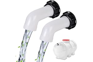 SYLANDA IBC Bec de Vidange avec Adaptateur, 2 Pièces Buse de RéServoir Deau Valve 1000L IBC Rallonge de Cuve, Extension Deau de Pluie Buse d'Extension Buse de Tuyau Adaptateur Universel