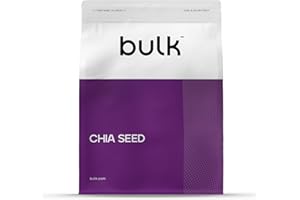 Bulk Graines de Chia, Riche en protéines (23 g pour 100 g) et en fibres (28 g pour 100 g), Idéal pour les smoothies, Pâtisseries et porridge, Végan, Les emballages peuvent varier