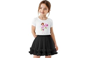 GroYolan Tutu Skirts for Girls 3 Layered Tulle Ruffle Skirt for Toddler Baby Kids Dance Birthday Party 1-10 Years