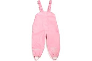 LITTLE TIGER Regenhose für Kinder | mit Fleece gefüttert | Öko-Tex | Winddicht | wasserdicht | elastische Schulterträger | Kinder Matschhose Buddelhose für Jungen und Mädchen