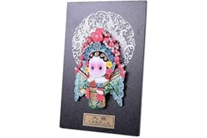 Lachineuse – Chinesische Malerei – Peking-Oper – Modell La Belle Da Qiao – Zum Aufhängen – Mehrfarbiges Harzgemälde – 20 x 13 cm – Chinesische Dekoration – Chinesische Geschenkidee