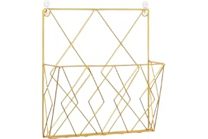 Hearthxy Zeitungshalter Wand Metall Zeitungsständer Magazinhalter hängend Wandregal Zeitschrift Organizer Zeitung Speicher-Organisator Für Küche, Büro, Badezimmer, Eingangsbereich