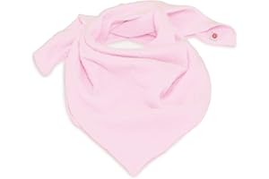 nanito Scarf Muslin Scarf 30+ Colours Triangle Scarf Soft Cloth Women's Multifunctional Baby Blanket Burp Cloth 100% Organic Cotton 75 x 75 cm