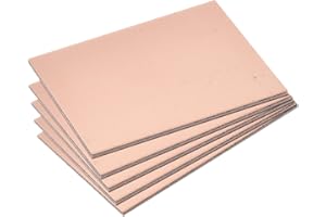 sourcing map 10 sztuk płytek z powłoką miedzianą PCB laminowana 70 mm x 50 mm x 1,5 mm FR4 włókno szklane jednostronne do projektów obwodowych