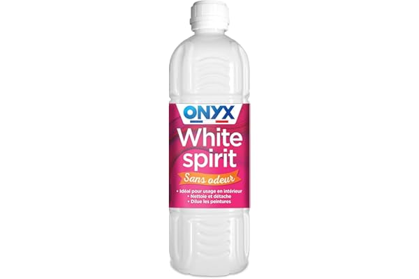 Onyx - White Spirit Sans Odeur - Solvant Diluant Peintures et Vernis - Produit Nettoyant Décapant Peinture - Fabrication Française - 1L