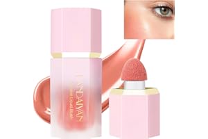 BELIKY GIRL Liquid Blush Face Blusher Rouge Natural Smooth Blusher Pigment Long Lasting Creamy Soft Cheek Multi-purpose Stick Makeup With Cushion Cosmetics Liquid Facial Blush(Rose)