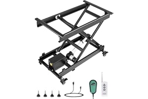 VEVOR Table Élévatrice Électrique à Ciseaux Simple, Capacité de Charge 150 kg, Hauteur de Levage Réglable 200-710 mm, avec 4 Roues, Moteur Haute Performance, pour Manutention, Transport de Matériaux