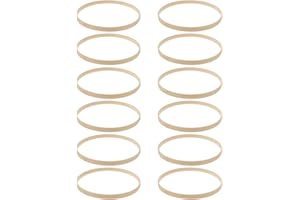 Gadpiparty 12Pcs Dream Catcher Bamboo Rings Hoops Macrame Rings Dream Catcher Hoops Wreath Craft Hoops for DIY Dream Catcher Wedding Decor Wall Hanging Craft, 15cm