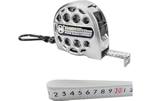 HAIERDIDI Metro a nastro telescopico in acciaio inox, protezione dalla corrosione, in acciaio inox, misura nastro telescopico, metrico, design cavo, impermeabile e resistente all'uso (5 m, 19 mm)