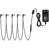 Donner Adattatore 9V DC 1A Alimentatore per i Pedali Cavo a 5 vie