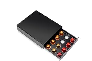 Wrobic Soporte para cápsulas de café, cajón para almacenamiento de cápsulas Nespresso, K Cup, Dolce Gusto, soporte para cafetera y organizador de cápsulas de café, 20 cápsulas