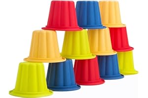 webake Moules à Gelée Lot de 12 Moules à Flan en Silicone étuis à Muffins Moulle Patisserie pour Gâteaux à la Crème Glacée (Multicolore)