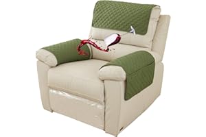 ZGDDPZA Waterproof Armchair Arm Cover 1 2 3 Seater Headrest Cover for Recliner Chair Anti-Slip Armchair Slipcover with Pockets Organiser Sofa Chair Arm Protector F for Dog, Cat, Pets (Army Green,1 Seat 3 pc)