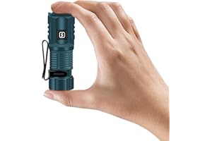 YANGTAI Mini latarka LED, bardzo jasna, ładowana, 1200 lumenów, 7 trybów świecenia, 3 x wodoszczelna taktyczna latarka kieszonkowa LED, na wędrówki, w sytuacjach awaryjnych (niebieska)