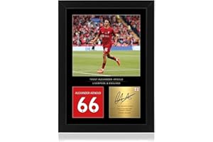 WIN FC Gerahmtes Foto von Trent Alexander-Arnold, A4, reproduzierte digitale Unterschrift, Geschenk für Liverpool-Fans