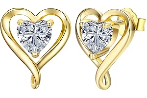 LAVUMO Pendientes Mujer Plata de ley 925 Oro rosa Pendientes Joyas de Mujer Regalos para Esposa, Mamá, Novia en Cumpleaños Navidad Aniversario día de San Valentín