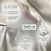 15x25 Cm Kendinden Yapışkanlı Jelatin Poşet Bantlı Şeffaf Opp Torba Paket 50li (15x25)
