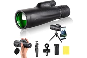 AIWORTH 10-30X50 Zoom Monocular Telescope for Adults - High Power Compact Monoculars with BAK4 Prisms and FMC Lens - Dual Focus Monocular Waterproof Telescope for Birdwatching Hiking Traveling Hunting Concert