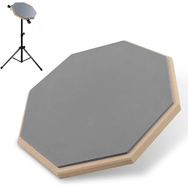 Pad Allenamento Batteria 12 Pollici Tebery - Doppia Faccia In Gomma Silenziosa, Con Bacchette