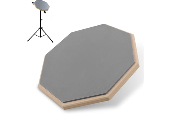 Pad D'entraînement de Batterie, Drum Pad D'entraînement, Tapis D'entraînement pour Batteurs, Offre D'excellentes Propriétés D'absorption des Chocs et D'amortissement, 8 Pouces