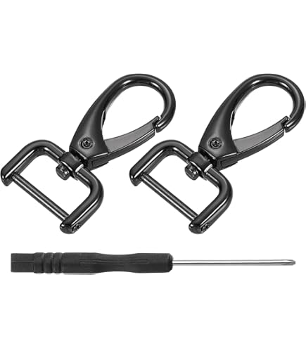 QUARKZMAN 2 stuks karabijnhaken, 38 mm, D-ring, afneembare