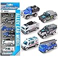 Galaxy Hi-Tech Police Alloy Vehicle Model Metal Cars 6 Pcs Vehicles, Car Play Set for Toddlers,Boys Die-Cast Car Set, Birthday Decorations Gift Movie Vehicle Racing for Kids