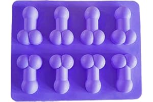 CNNBYYDS Bac a Glacon drole Moules à Chocolat pour gâteaux et pâtisseries Moule Silicone Rigolo Moule a Glacon Faites vos Propres Glaçon pour Noel Club Fête Anniversaire, Cadeau Drole Homme Femme (Lila)