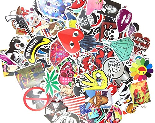 Preisvergleich Produktbild (Packung von 200) Random Musik Film Vinyl Skateboard Gitarre Reise Fall Aufkleber Lot Pack Decals