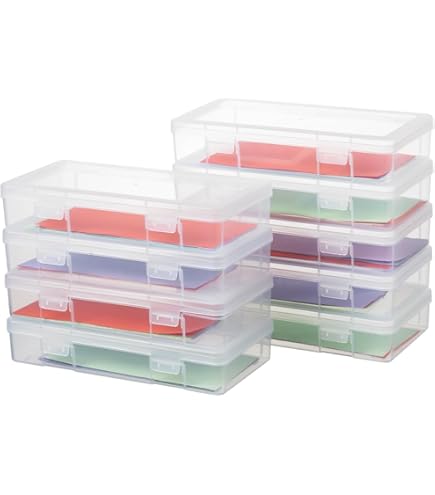 Really Useful Box Torre 8 Cassetti Arcobaleno 56L – Portaoggetti In Plastica Trasparente Con Ruote, Ideale Per Ufficio E Casa