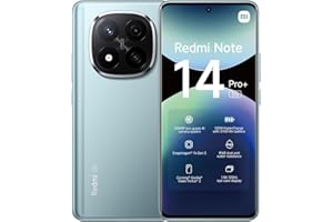 XIAOMI Smartphone Redmi Note 14 Pro+ 5G, 12+512 GB, Bleu, Appareil Photo IA Pro-Grade 200MP, IP68, 120W HyperCharge, fonctionnalités IA (Pas de Chargeur Inclus)(Version Française + 2 Ans de Garantie)